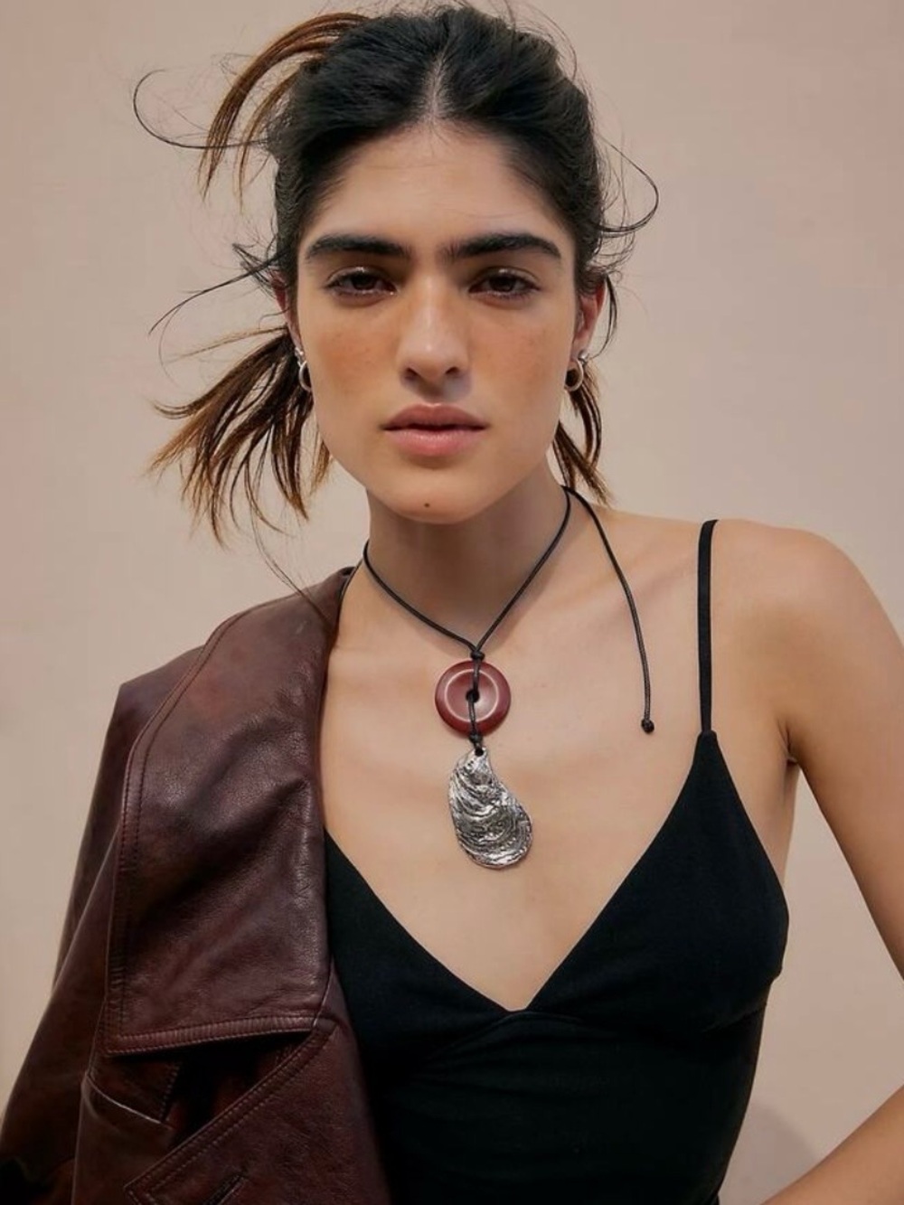 Free People Waterhouse Long Pendant Necklace Firecracker NWT Western Bohemian